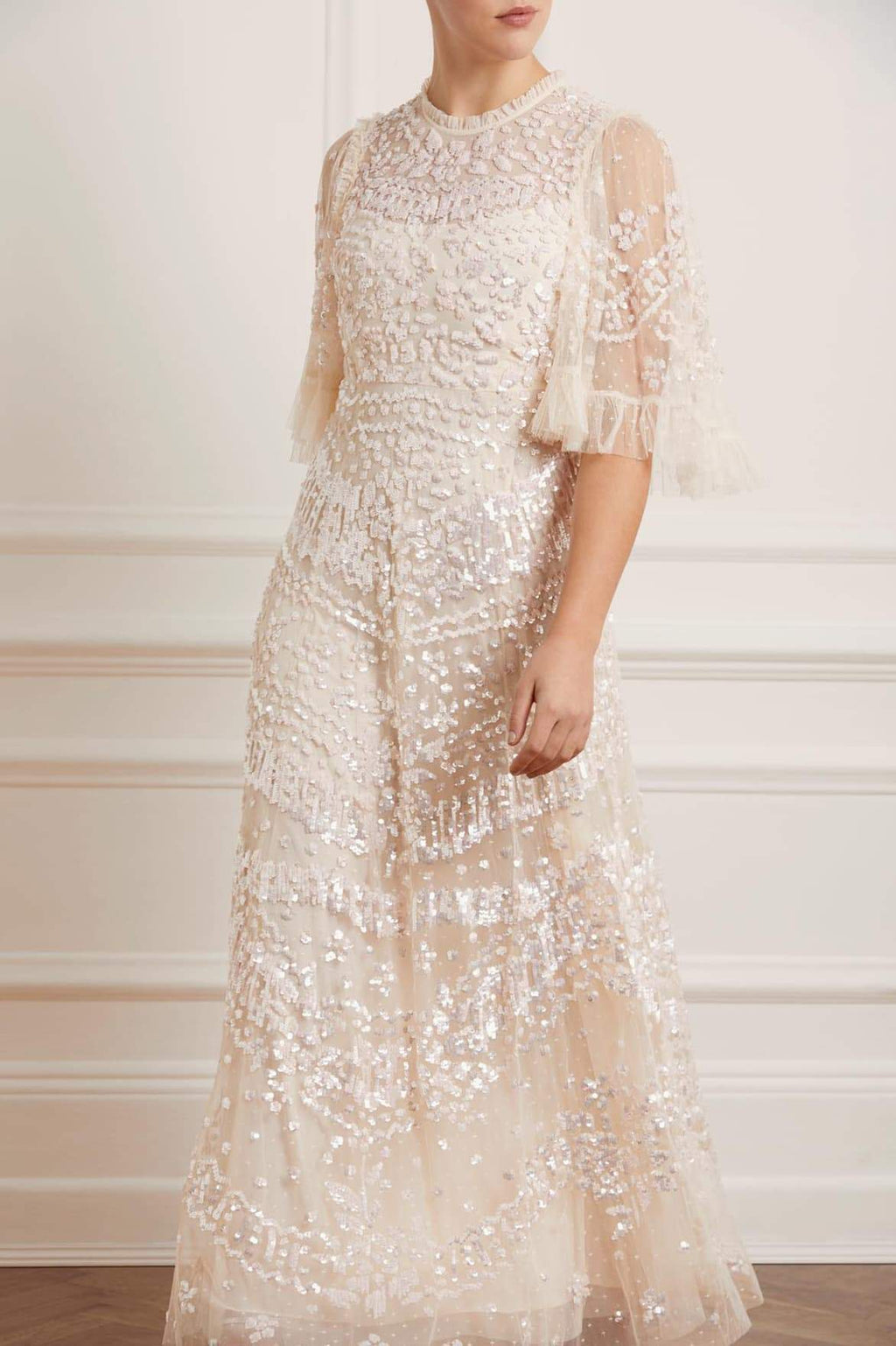 Anais Sequin Gown – Champagne | Needle ...